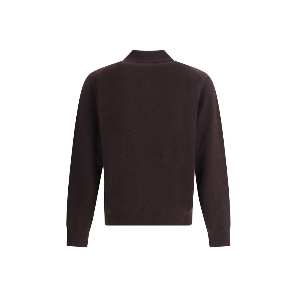 Burberry Cashmere Long-Sleeved Polo Sweater