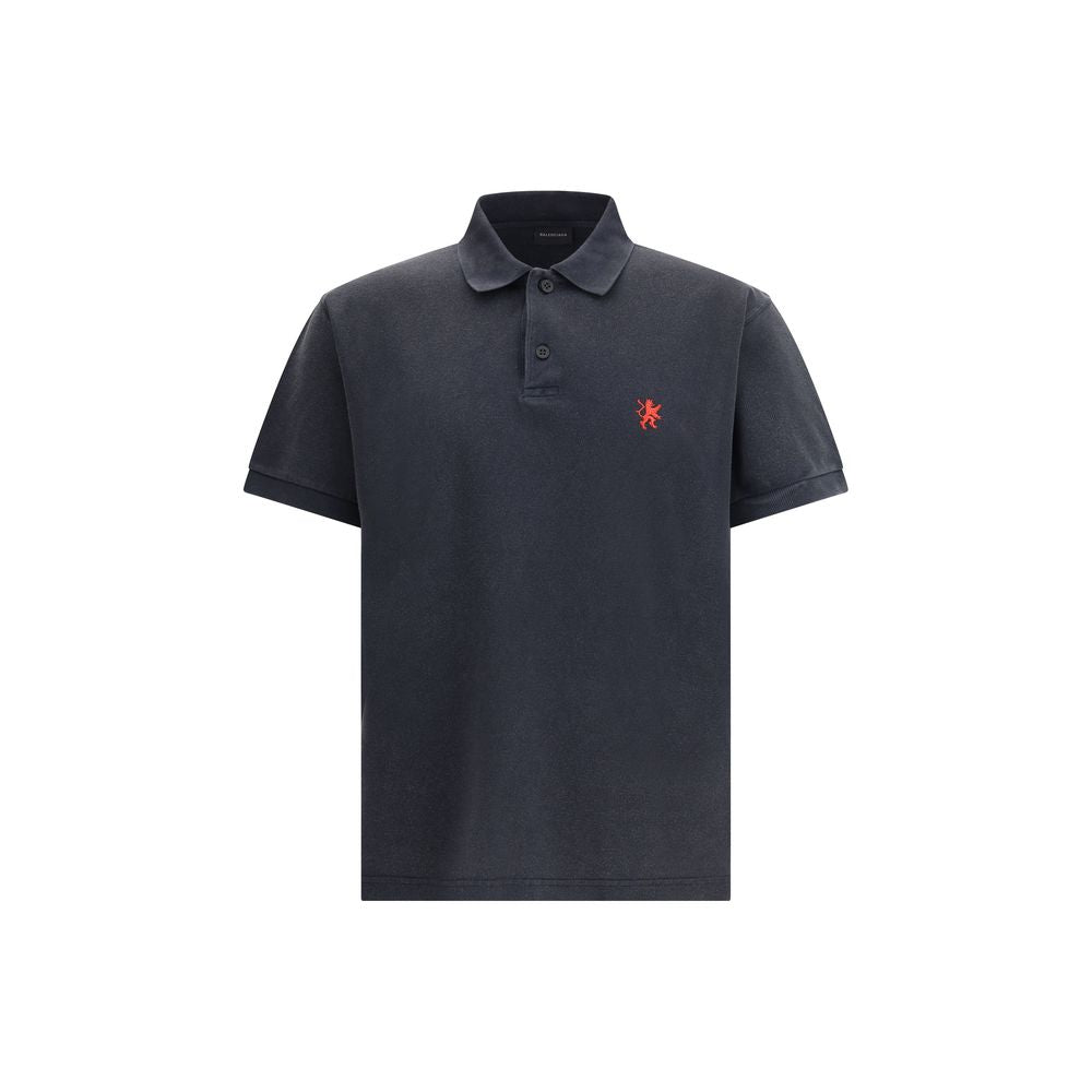 Balenciaga Black Cotton Polo Shirt - Redefining Modern Elegance