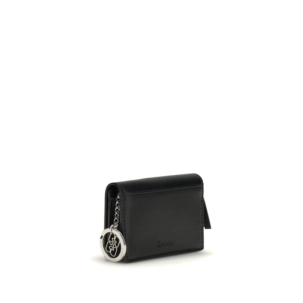 Ganni Card Holder with Flap - Blue Dog