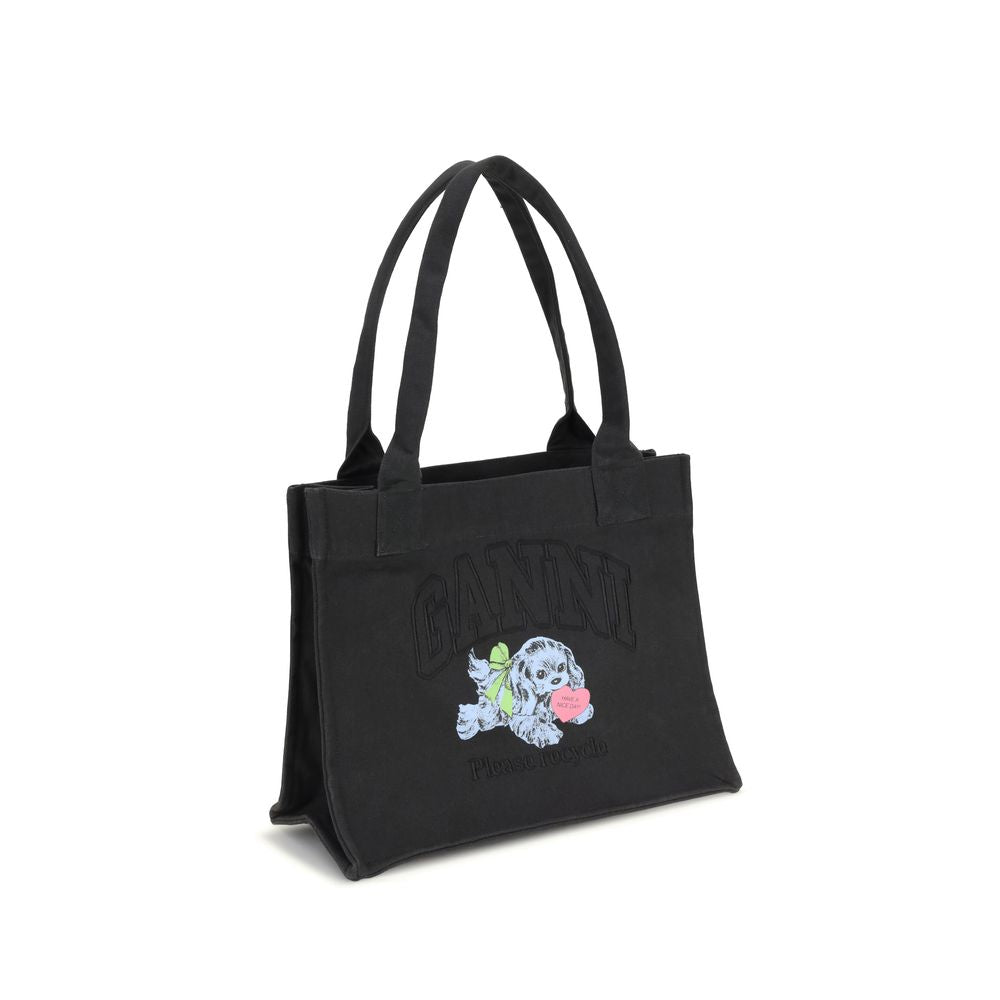 Ganni Large Easy Shopper Spaniel Puppy Dog Print