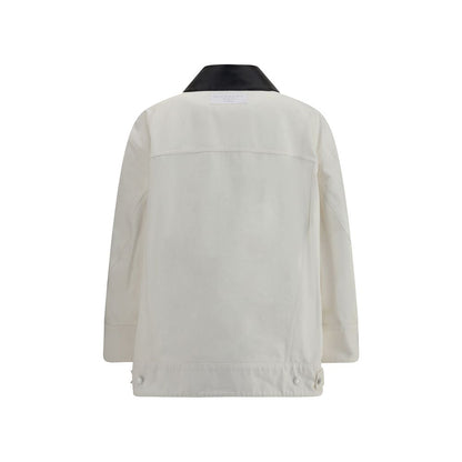 Givenchy Denim Parka with Leather Collar