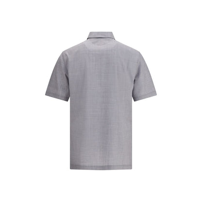 Brunello Cucinelli Virgin Wool Poplin Polo Shirt