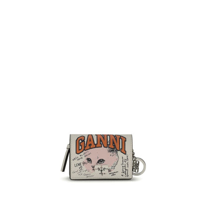 Ganni Card Holder with Flap Cat Signature