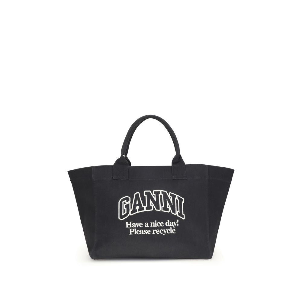 Ganni Shopper XXL Contrasted Logo Pocket