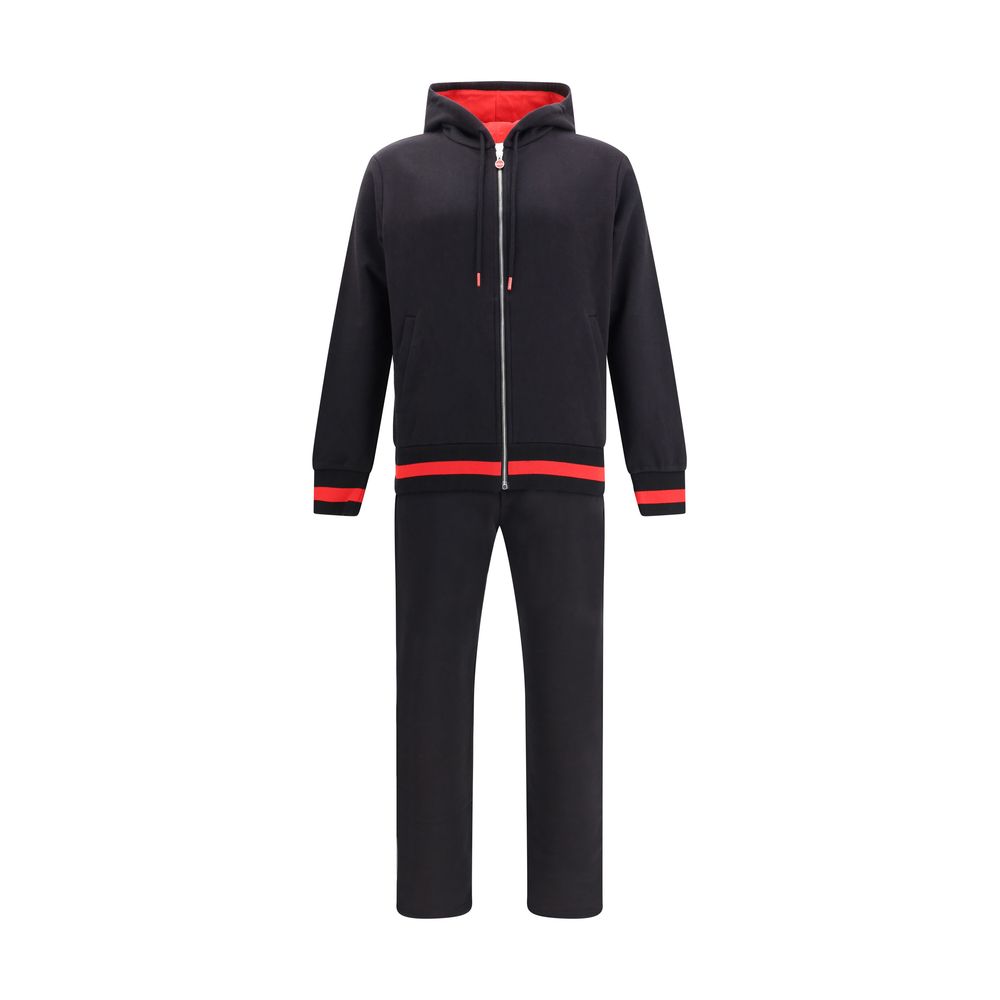 Kiton Black with Red Piping Tracksuit for Men