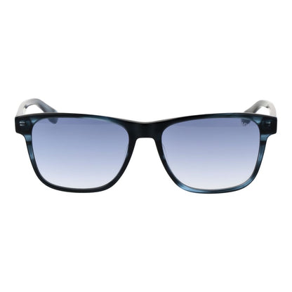 BMW Men’s Sunglasses – Blue Rectangle Frame, Gradient Lenses