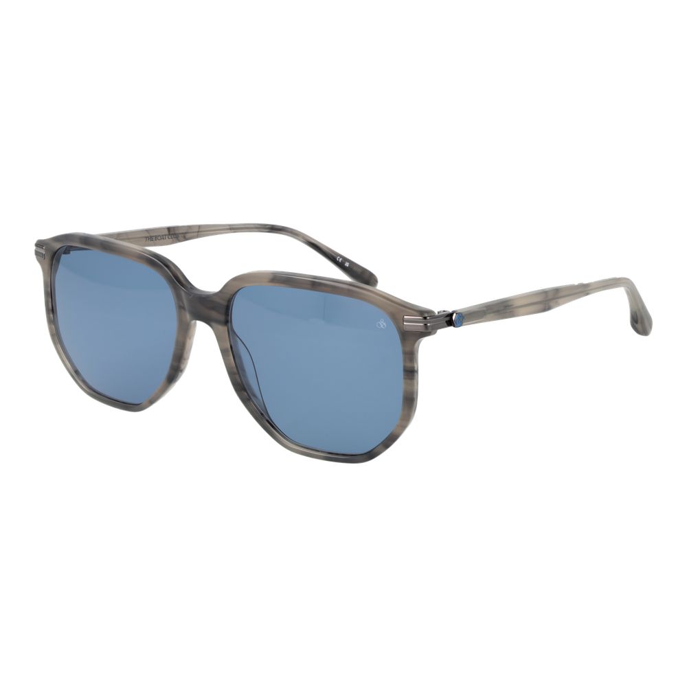 Scotch & Soda Men’s Sunglasses – Grey Square Frame, Blue Lenses
