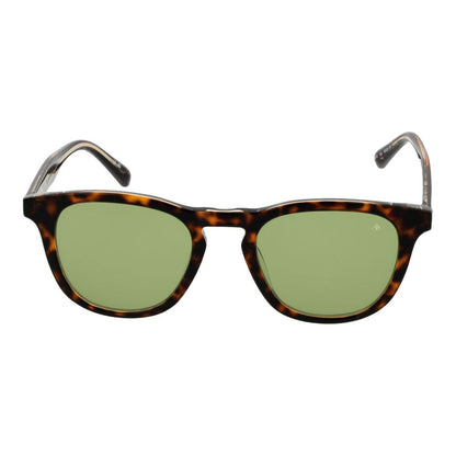 Scotch & Soda Men’s Sunglasses – Brown Round Frame, Green Lenses