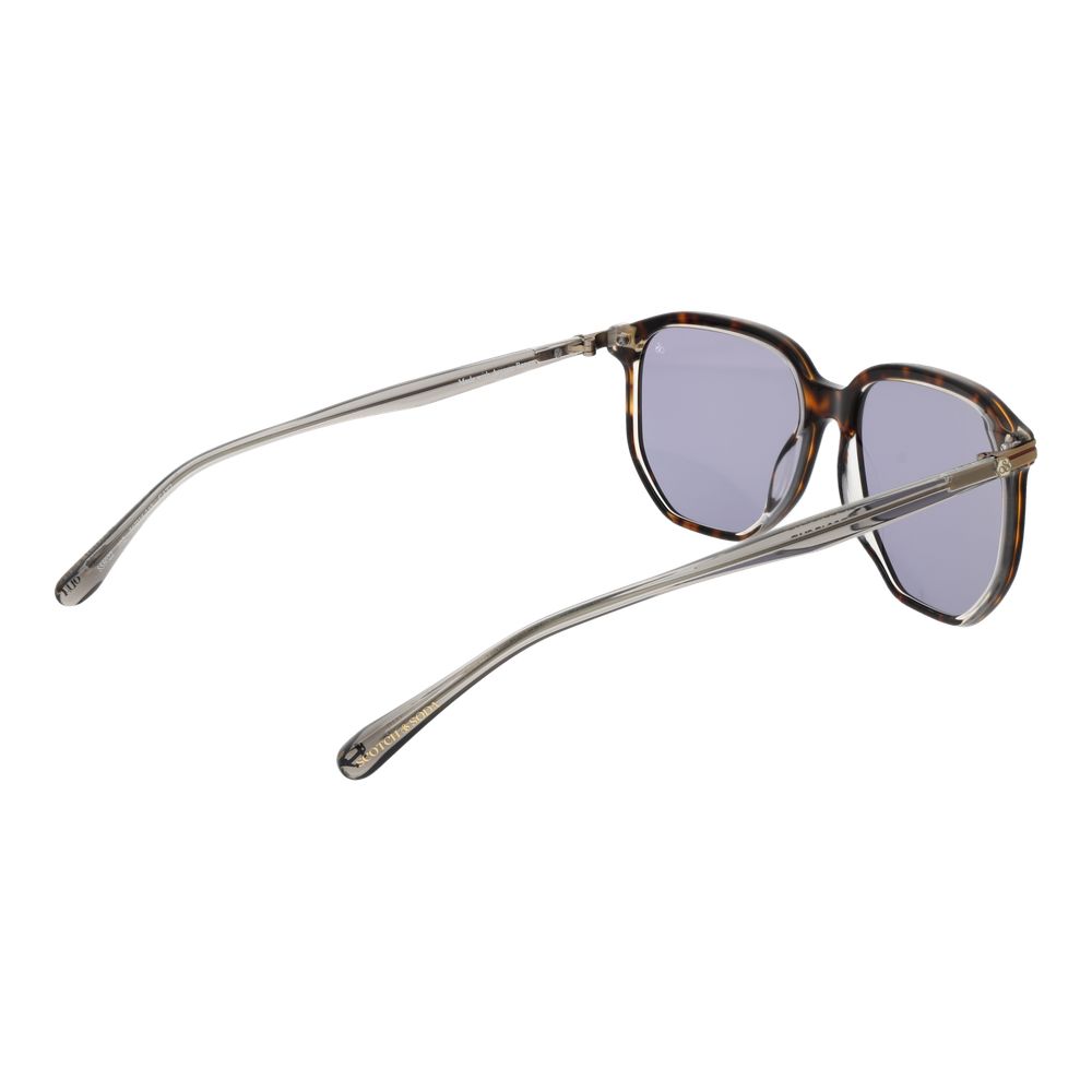 Scotch & Soda Men's Sunglasses – Brown Metal Frame, Grey Lenses