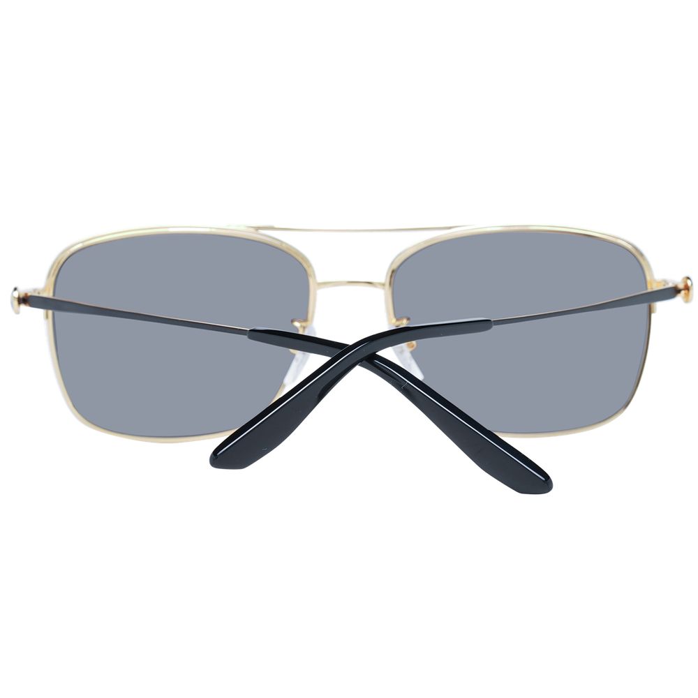 BMW Gold Men’s Sunglasses – Aviator Frame with Grey Lenses
