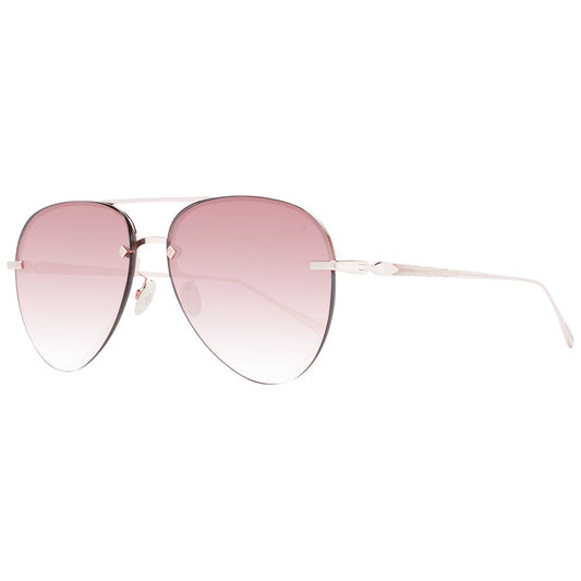 Scotch & Soda Women’s Sunglasses – Rose Gold Aviator Frame, Gradient Lenses