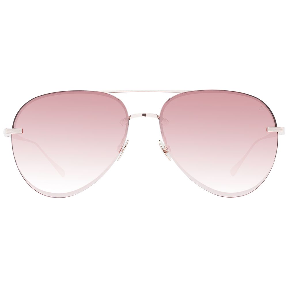 Scotch & Soda Women’s Sunglasses – Rose Gold Aviator Frame, Gradient Lenses
