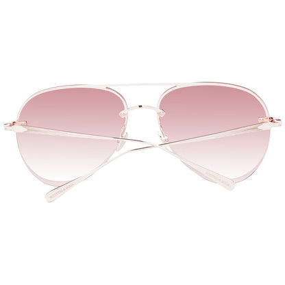 Scotch & Soda Women’s Sunglasses – Rose Gold Aviator Frame, Gradient Lenses