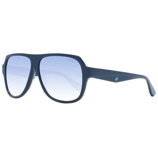 BMW Blue Men’s Aviator Sunglasses – Full-Rim, Mirrored Gradient Lenses