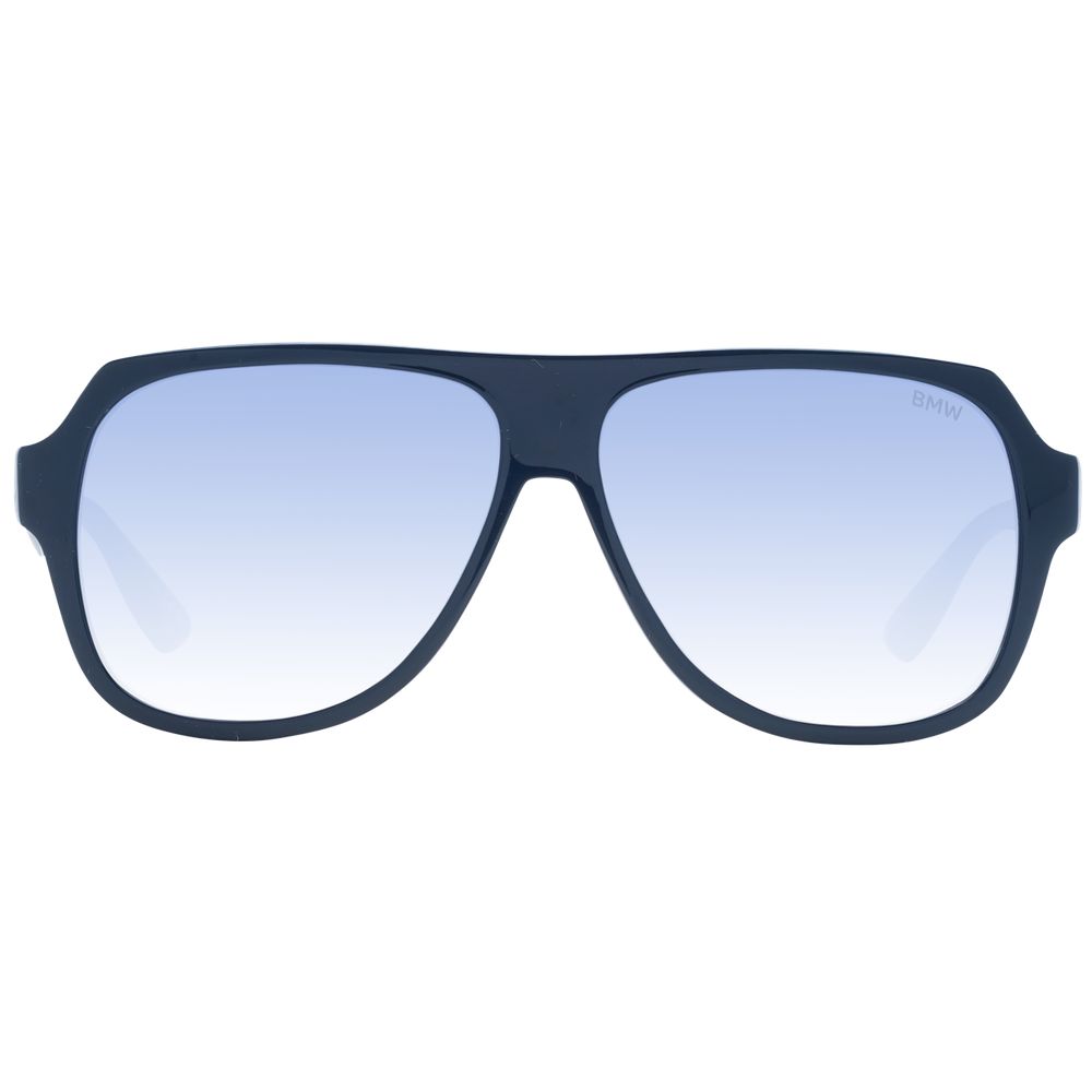BMW Blue Men’s Aviator Sunglasses – Full-Rim, Mirrored Gradient Lenses