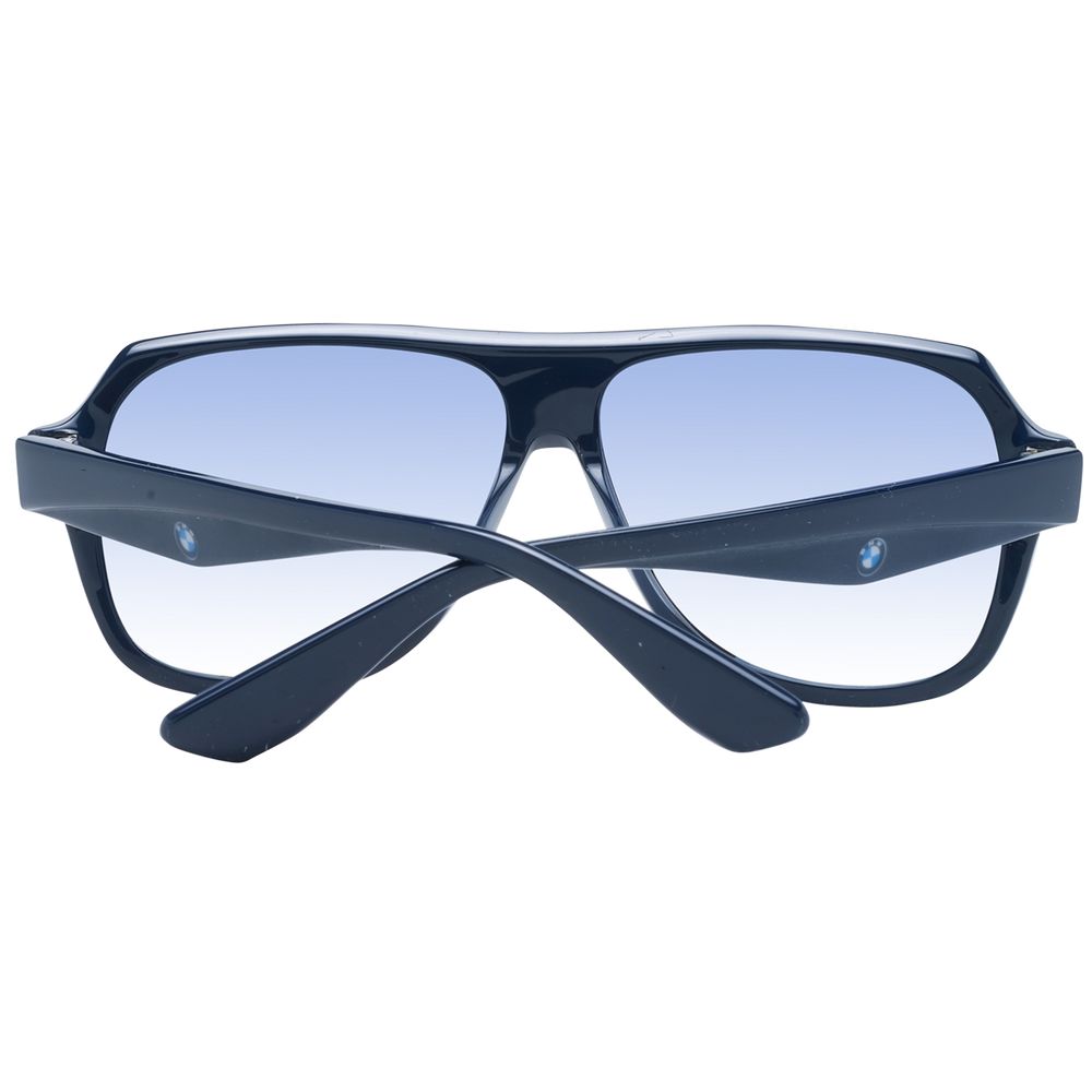 BMW Blue Men’s Aviator Sunglasses – Full-Rim, Mirrored Gradient Lenses