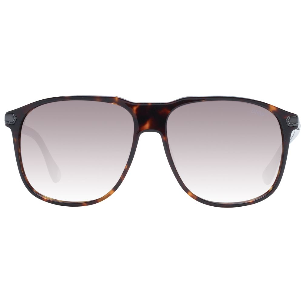 BMW Brown Men’s Sunglasses – Aviator Full-Rim Frame, Gradient Lenses