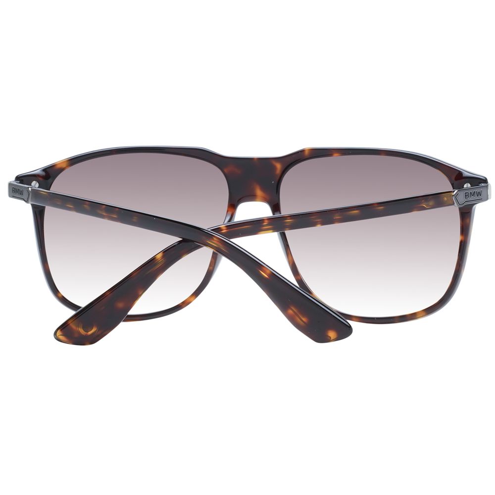 BMW Brown Men’s Sunglasses – Aviator Full-Rim Frame, Gradient Lenses