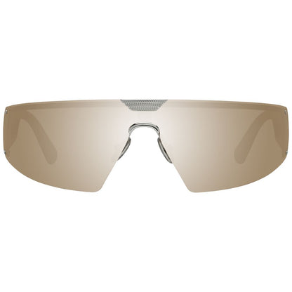 Roberto Cavalli Men’s Sunglasses – Brown Metal & Plastic Frame, Mirrored Lenses