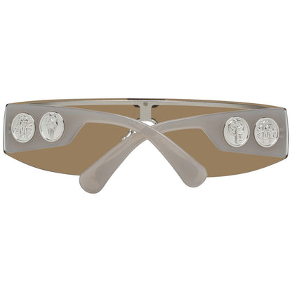 Roberto Cavalli Men’s Sunglasses – Brown Metal & Plastic Frame, Mirrored Lenses