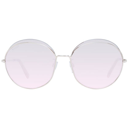 Bally Women's Sunglasses – Rose Gold Round Frame, Brown Mirrored Lenses