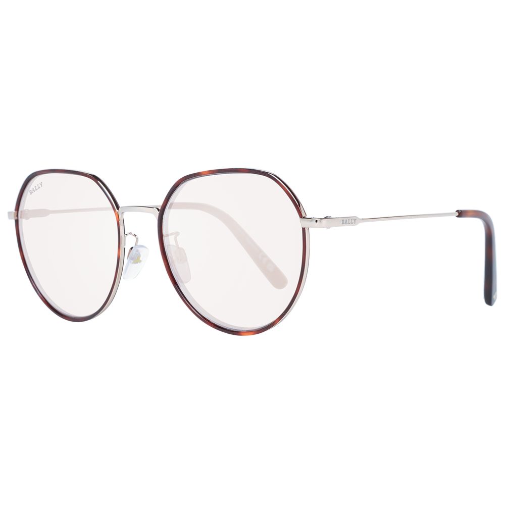 Bally Brown Women’s Sunglasses – Stylish Round Frame with Mirrored Lenses