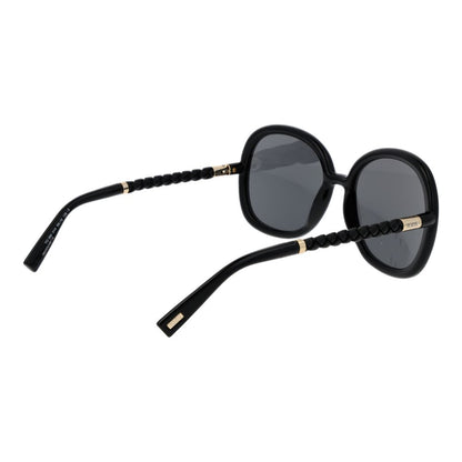 Tod's Women's Sunglasses – Black Round Frame, Grey Lenses
