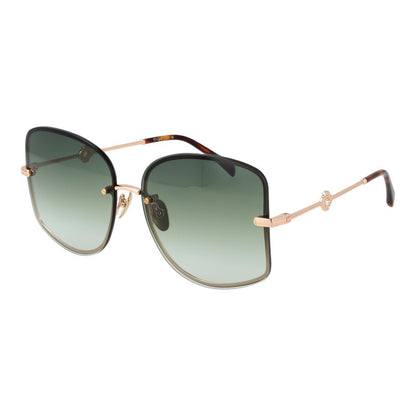 Maje Women’s Sunglasses – Rose Gold Square Frame, Green Gradient Lenses