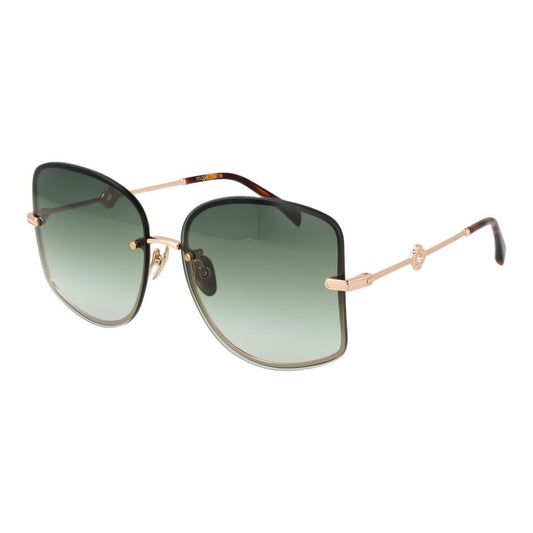 Maje Women’s Sunglasses – Rose Gold Square Frame, Green Gradient Lenses