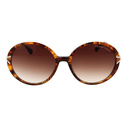 Christian Lacroix Women’s Sunglasses – Brown Round Frame, Gradient Lenses