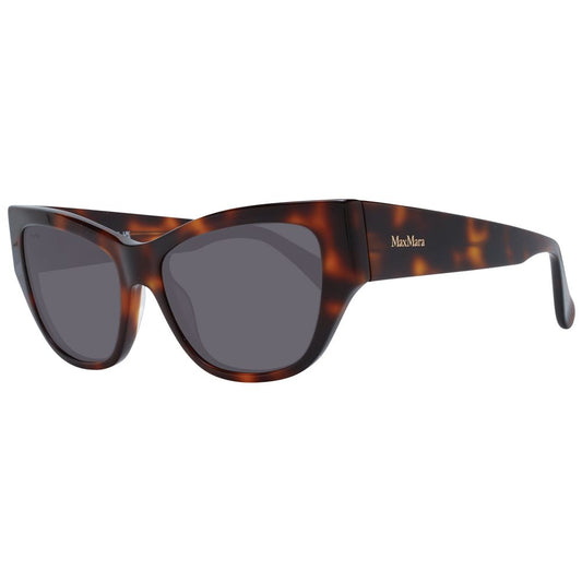 Max Mara Women’s Sunglasses – Brown Cat Eye Frame, Grey Lenses