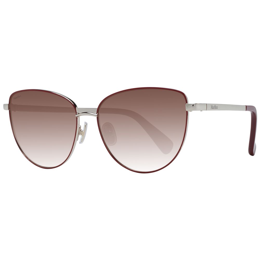 Max Mara Women’s Sunglasses – Red Butterfly Frame, Brown Gradient Lenses