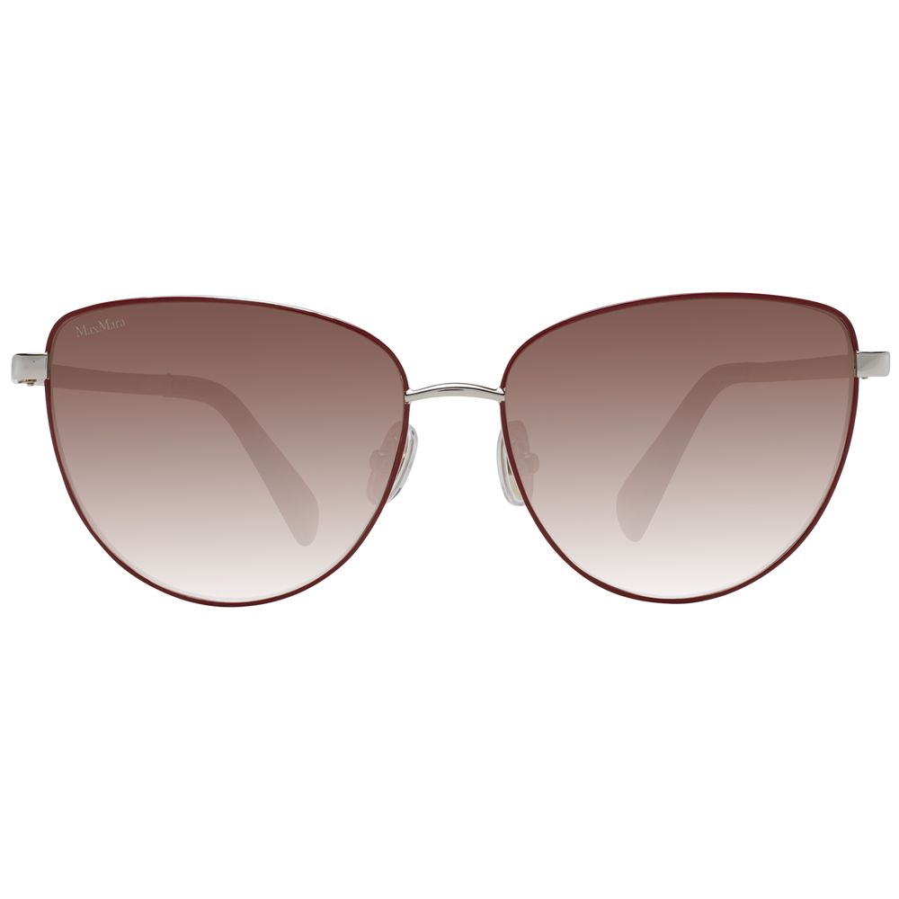 Max Mara Women’s Sunglasses – Red Butterfly Frame, Brown Gradient Lenses