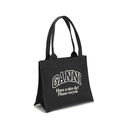 Ganni Logo Canvas Tote Bag