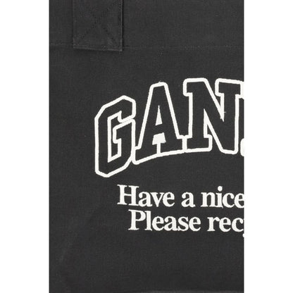 Ganni Logo Canvas Tote Bag