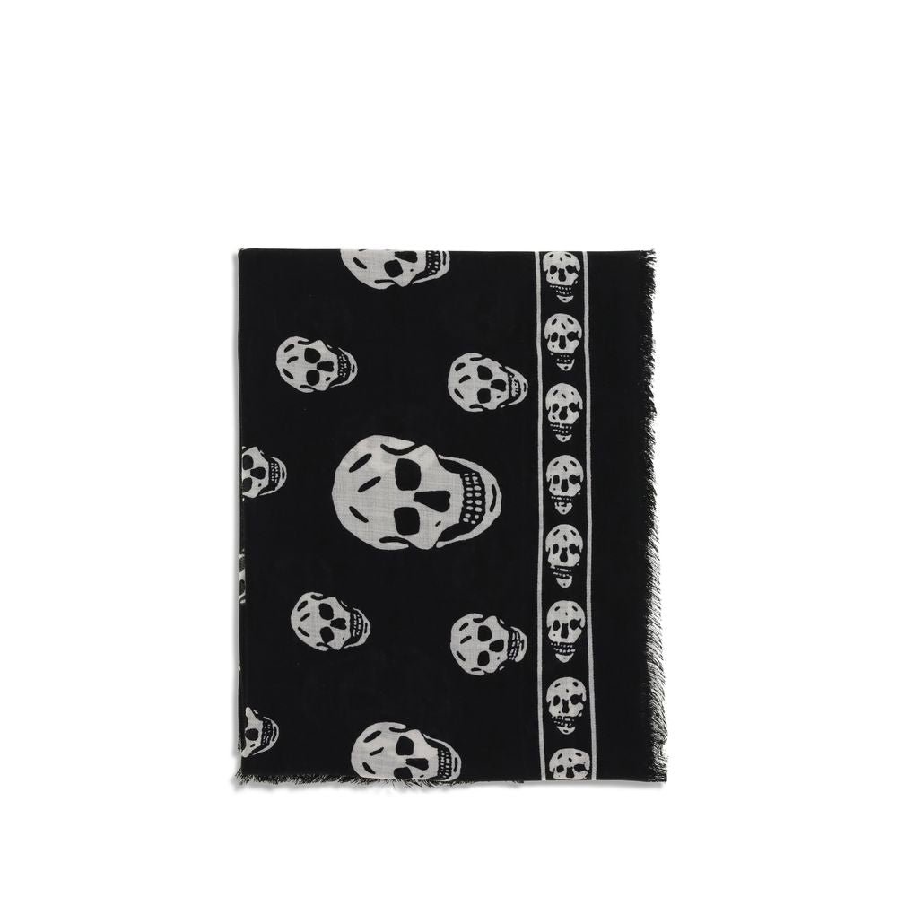 Alexander McQueen Black & White Skull Scarf