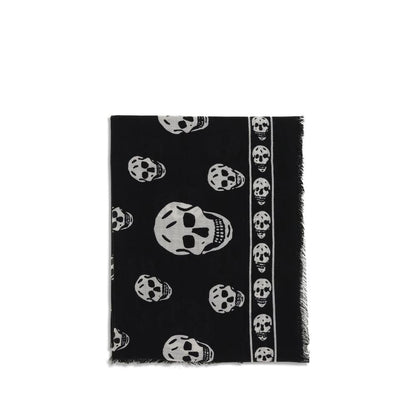 Alexander McQueen Black & White Skull Scarf