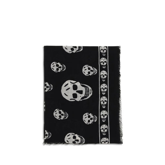 Alexander McQueen Black & White Skull Scarf