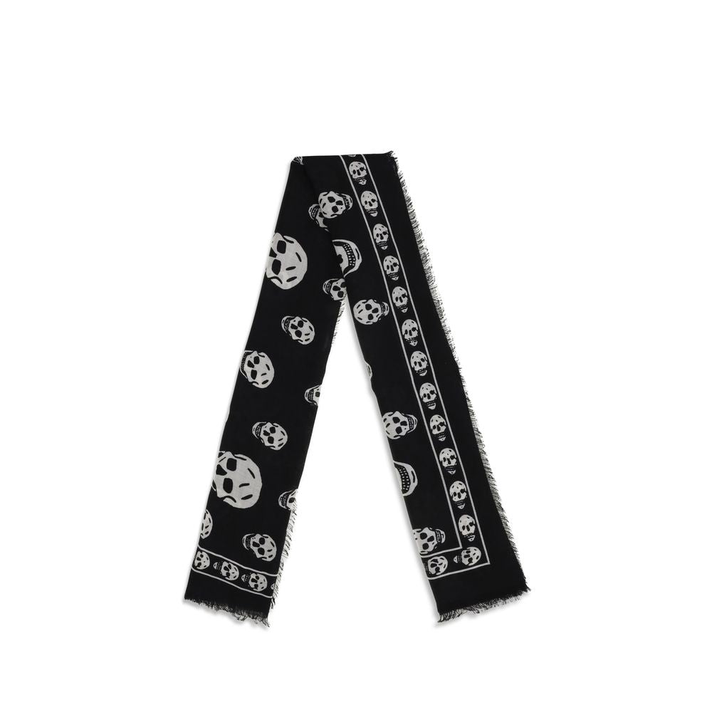Alexander McQueen Black & White Skull Scarf