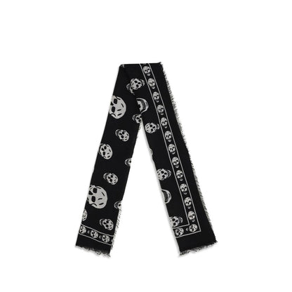 Alexander McQueen Black & White Skull Scarf