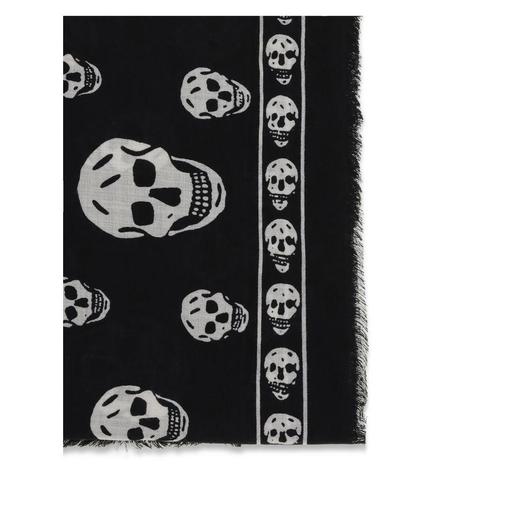 Alexander McQueen Black & White Skull Scarf