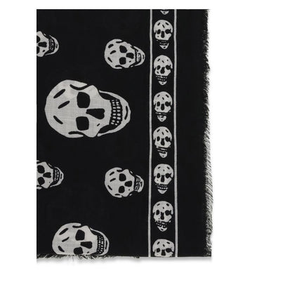 Alexander McQueen Black & White Skull Scarf