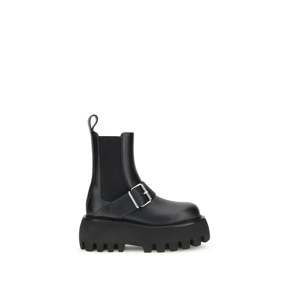 Alexander McQueen AW25 Black Sofa Buckle Ankle Boot