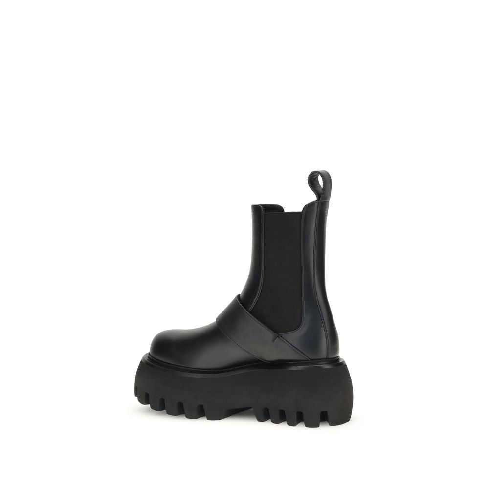 Alexander McQueen AW25 Black Sofa Buckle Ankle Boot