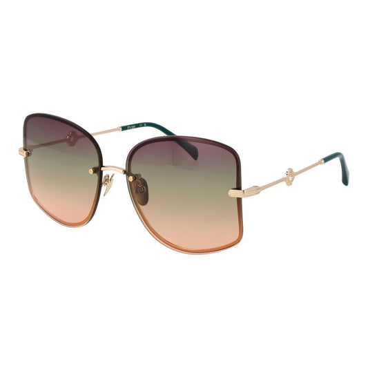 Maje Women’s Sunglasses – Rosegold Square Frame, Multicolour Gradient Lenses