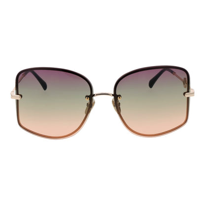 Maje Women’s Sunglasses – Rosegold Square Frame, Multicolour Gradient Lenses