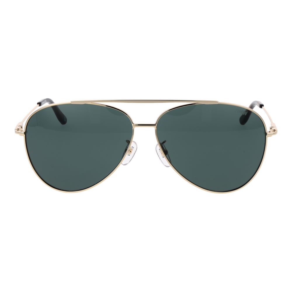 BMW Gold Men’s Sunglasses – Gold Aviator Frame, Green Lenses