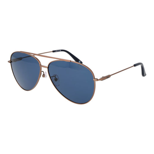 BMW Men's Sunglasses – Bronze Aviator Frame, Blue Lenses