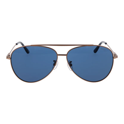 BMW Men's Sunglasses – Bronze Aviator Frame, Blue Lenses