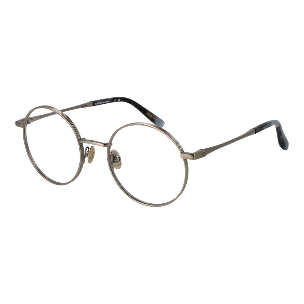 Scotch & Soda Men’s Optical Glasses – Silver Round Frame, 50mm